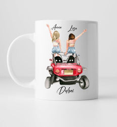 Beste Freundinnen auf Reisen II - Personalisierte Tasse
