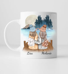 Beste Freundinnen Winter - Personalisierte Tasse