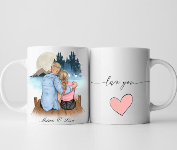 Verliebtes Pärchen - Personalisiere Tasse