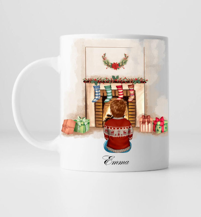 Kinder Weihnachten (1-3 Kinder) - Personalisierte Tasse