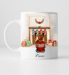 Kinder Weihnachten (1-3 Kinder) - Personalisierte Tasse