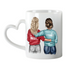 Beste Freundinnen Arm in Arm - Personalisierte Herz Tasse