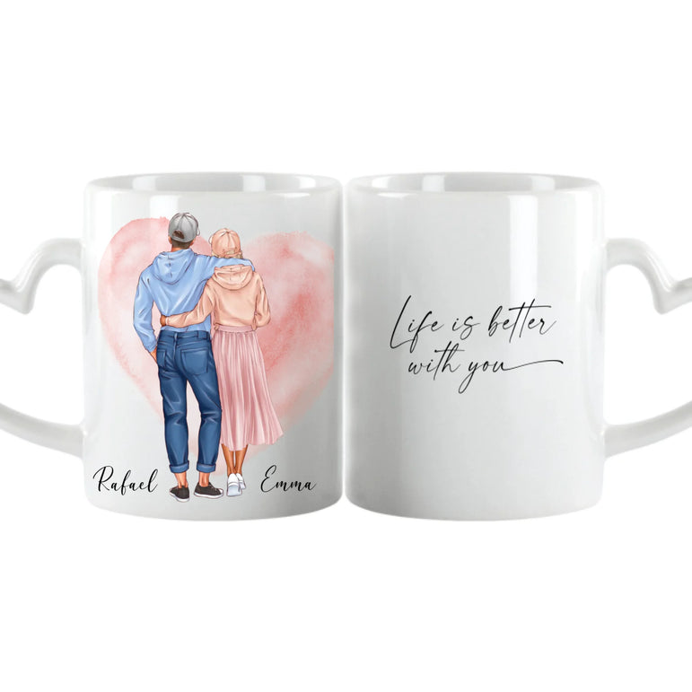 Happy Jahrestag - Personalisierte Tasse