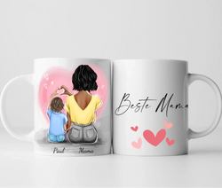 Mama & Sohn - Personalisierte Tasse