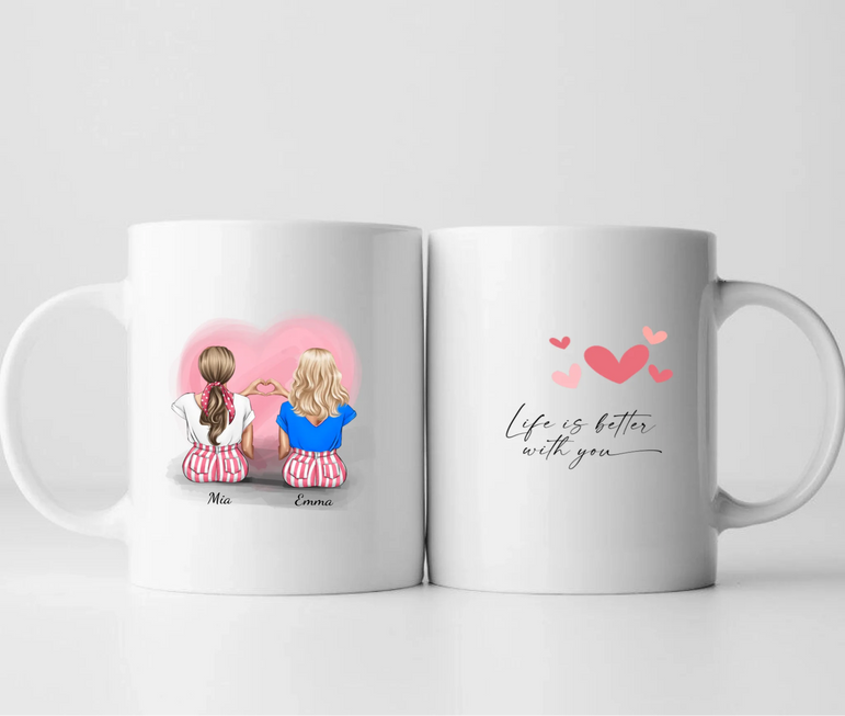 Work Bestie - Personalisierte Tasse