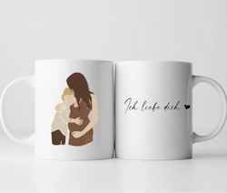 Mutter und Kind Abstrakt - Personalisierte Tasse