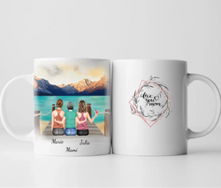 Mutter & 2 Töchter - Personalisierte Tasse