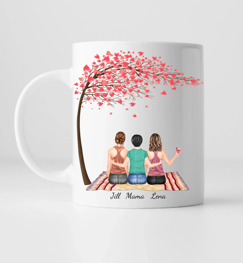 Mutter & 2 Töchter - Personalisierte Tasse