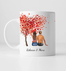 Pärchen Frühlingsgefühle - Personalisierte Tasse
