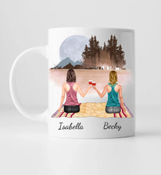 Beste Freundinnen - Personalisierte Tasse