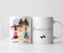 Beste Freundinnen - Personalisierte Tasse