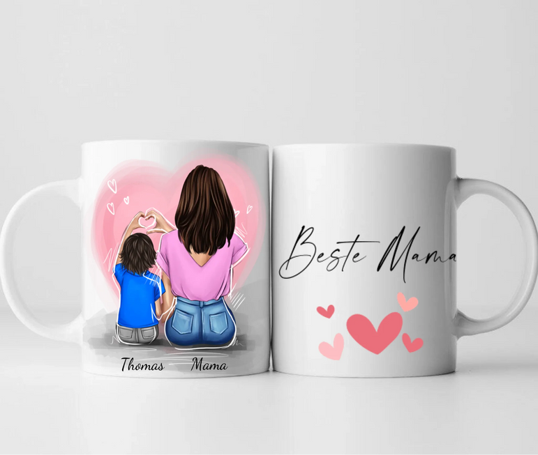 Mama & Sohn II- Personalisierte Tasse