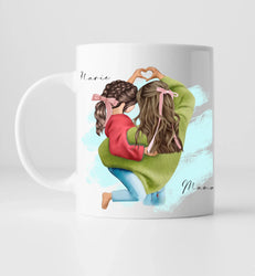 Mama & Tochter Geschenk Tasse