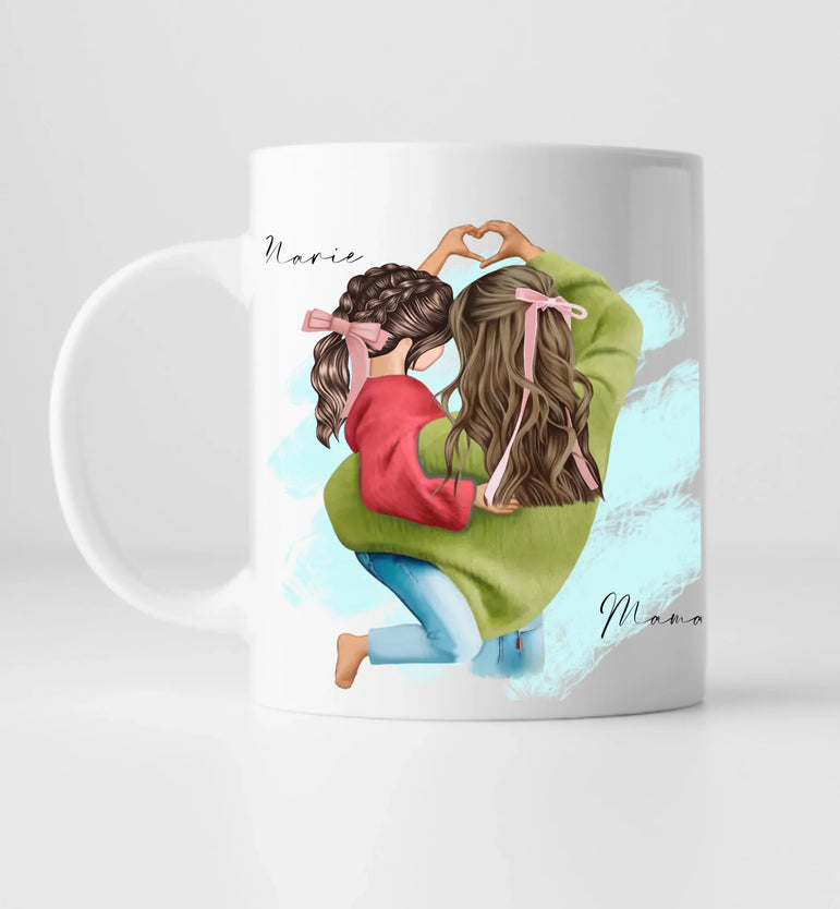 Mama & Tochter Geschenk Tasse