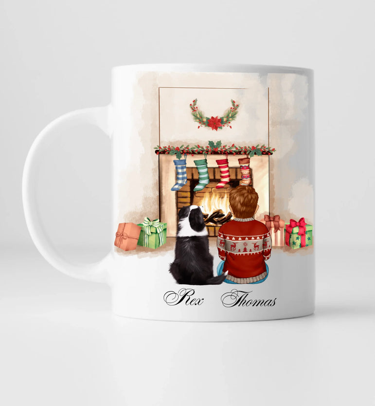 Kinder mit Hund Weihnachten
