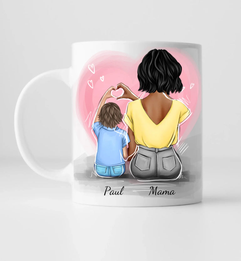 Mama & Sohn - Personalisierte Tasse