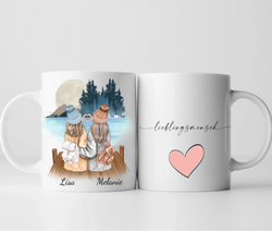 Beste Freundinnen Winter - Personalisierte Tasse