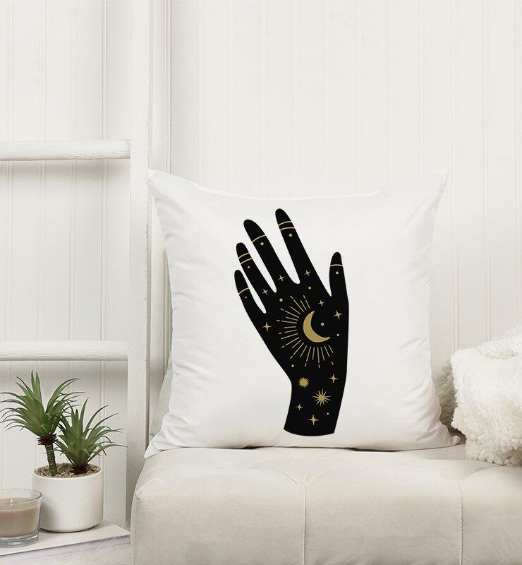 Himmlische Zeichen Gold Matt - Personalisiertes Kissen
