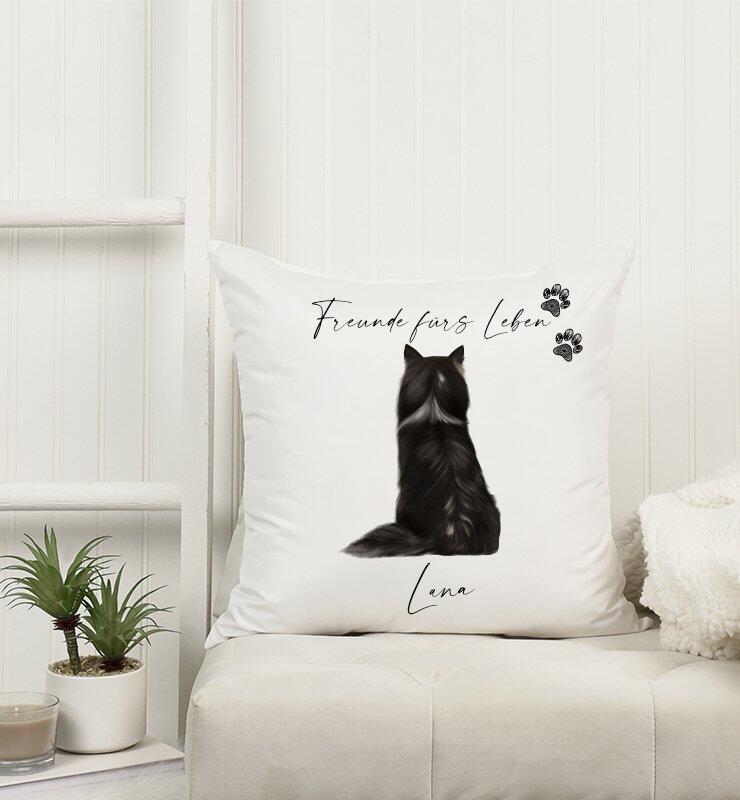 Hund mit Name & Schriftzug - Personalisiertes Kissen