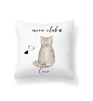 Katze mit Name & Schriftzug - Personalisiertes Kissen