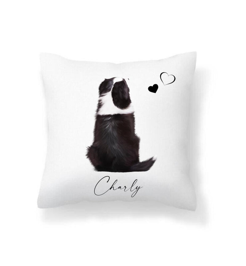 Hund mit Name - Personalisiertes Kissen