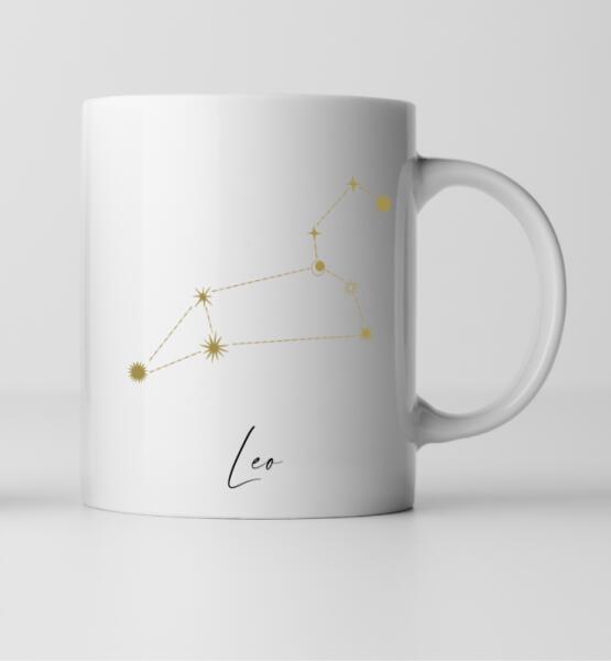 Sternzeichen mit Figur & Name - Personalisierte Tasse