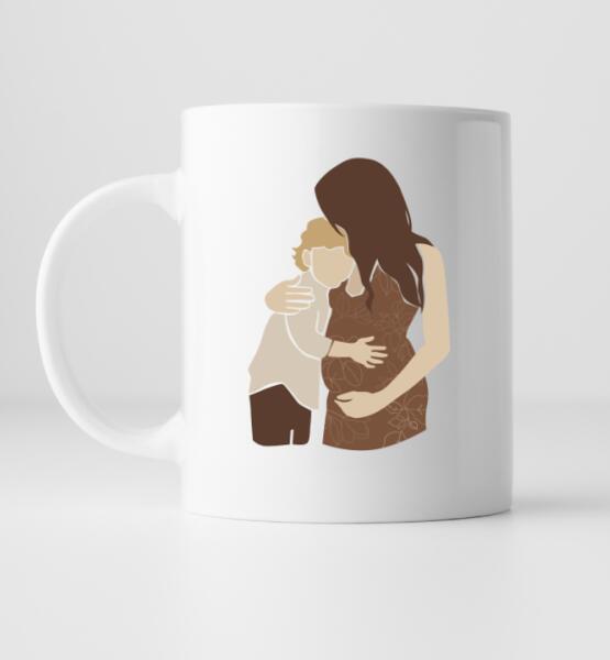 Mutter und Kind Abstrakt - Personalisierte Tasse