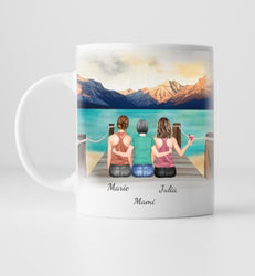 Mutter & 2 Töchter - Personalisierte Tasse