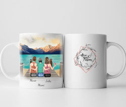 Mutter & 2 Töchter - Personalisierte Tasse