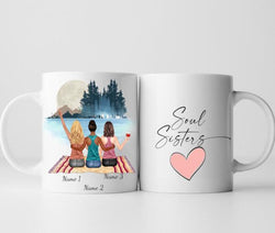 3 Freundinnen - Personalisierte Tasse