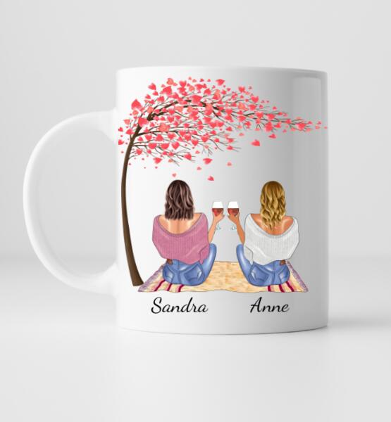 Freundinnen Unterm Baum - Personalisierte Tasse