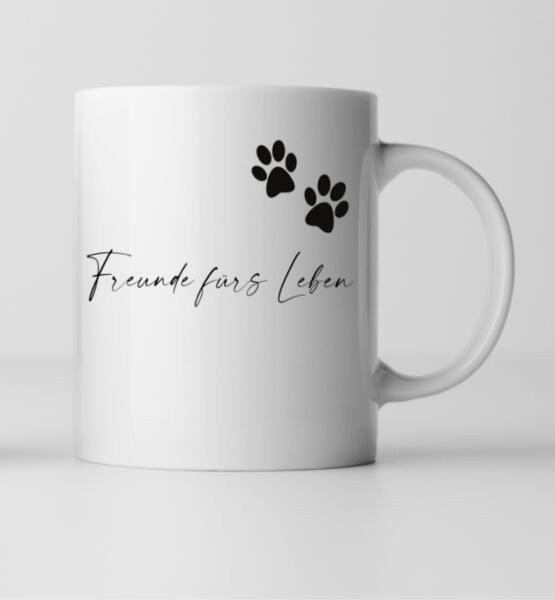 Frauchen mit Hund - Personalisierte Tasse