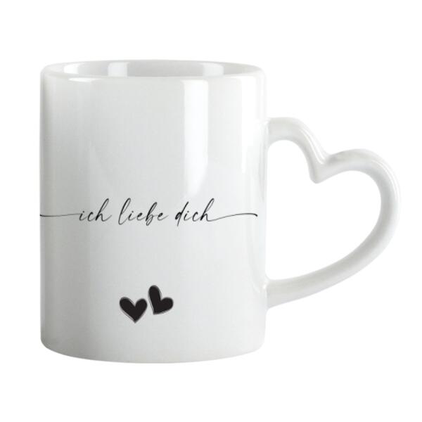 Pärchen Valentinstag - Personalisierte Herz Tasse