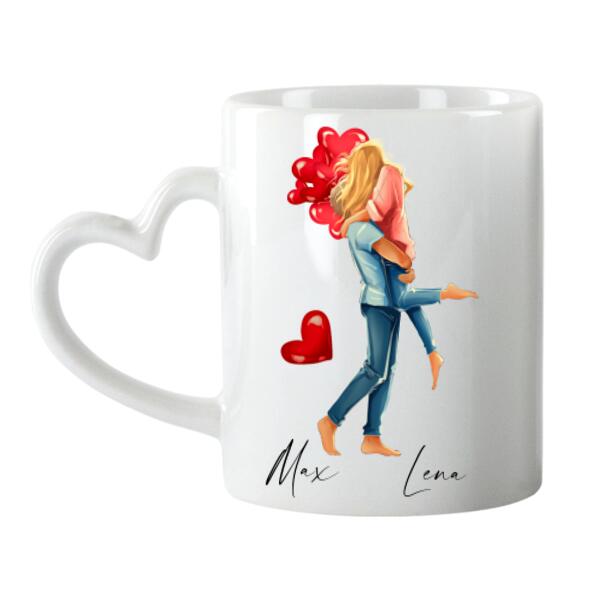My Valentine - Personalisierte Herz Tasse