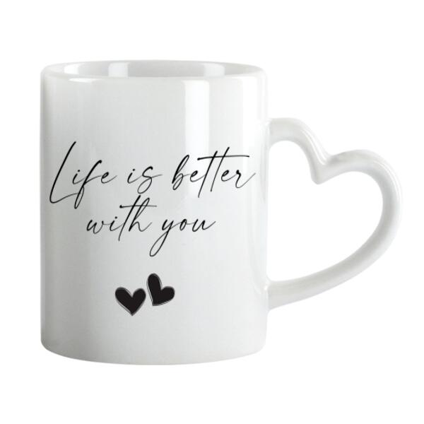 My Valentine - Personalisierte Herz Tasse