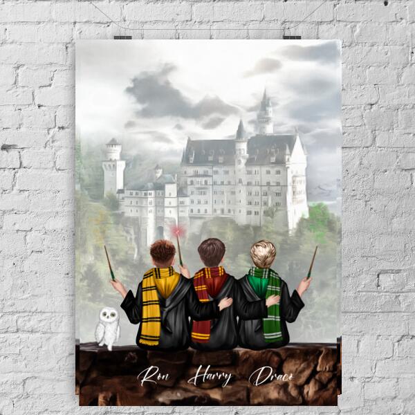 Kleine Zauberer (2-3 Personen) - Personalisiertes Poster