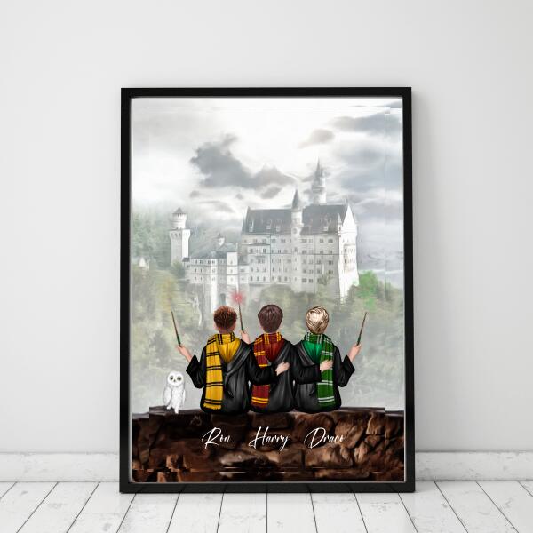 Kleine Zauberer (2-3 Personen) - Personalisiertes Poster