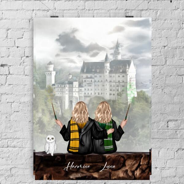 Beste Zauberinnen (2-3 Freundinnen) - Personalisiertes Poster