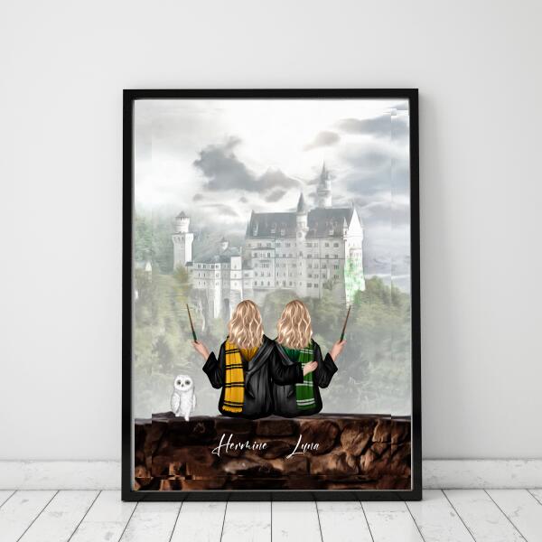 Beste Zauberinnen (2-3 Freundinnen) - Personalisiertes Poster