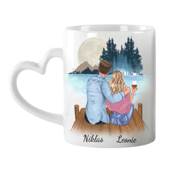 Bestes Paar - Personalisierte Herz Tasse