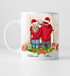 Paar Weihnachten II - Personalisierte Tasse
