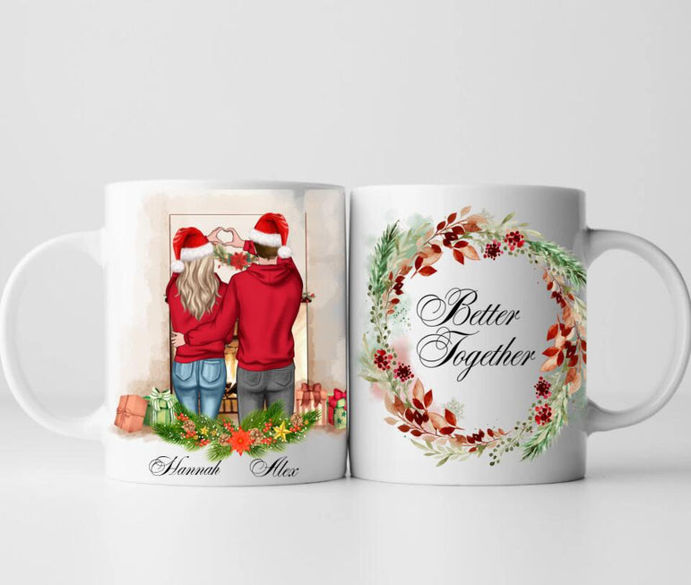 Paar Weihnachten II - Personalisierte Tasse