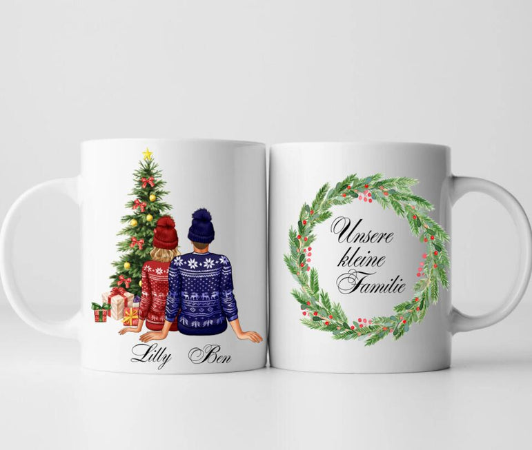 Paar Weihnachten - Personalisierte Tasse