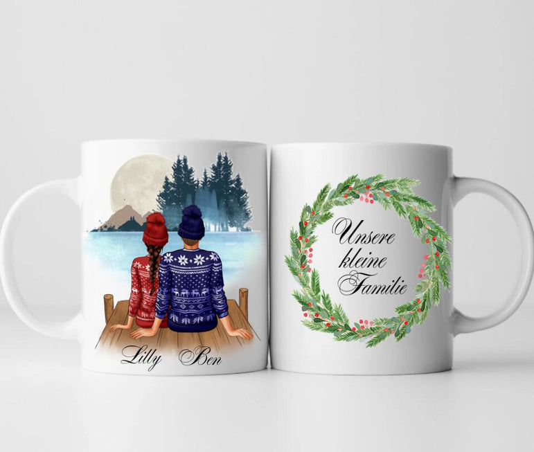Paar Winter Märchen - Personalisierte Tasse